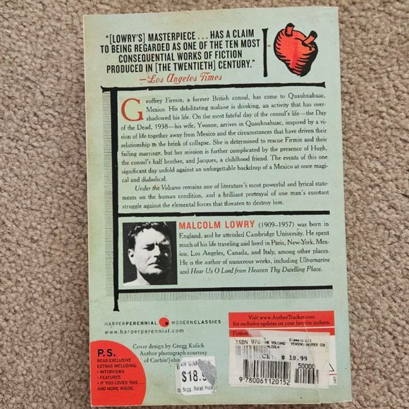 4/$40 Under the Volcano: A Novel by Malcolm Lowry - Paperback - Picture 5 of 5